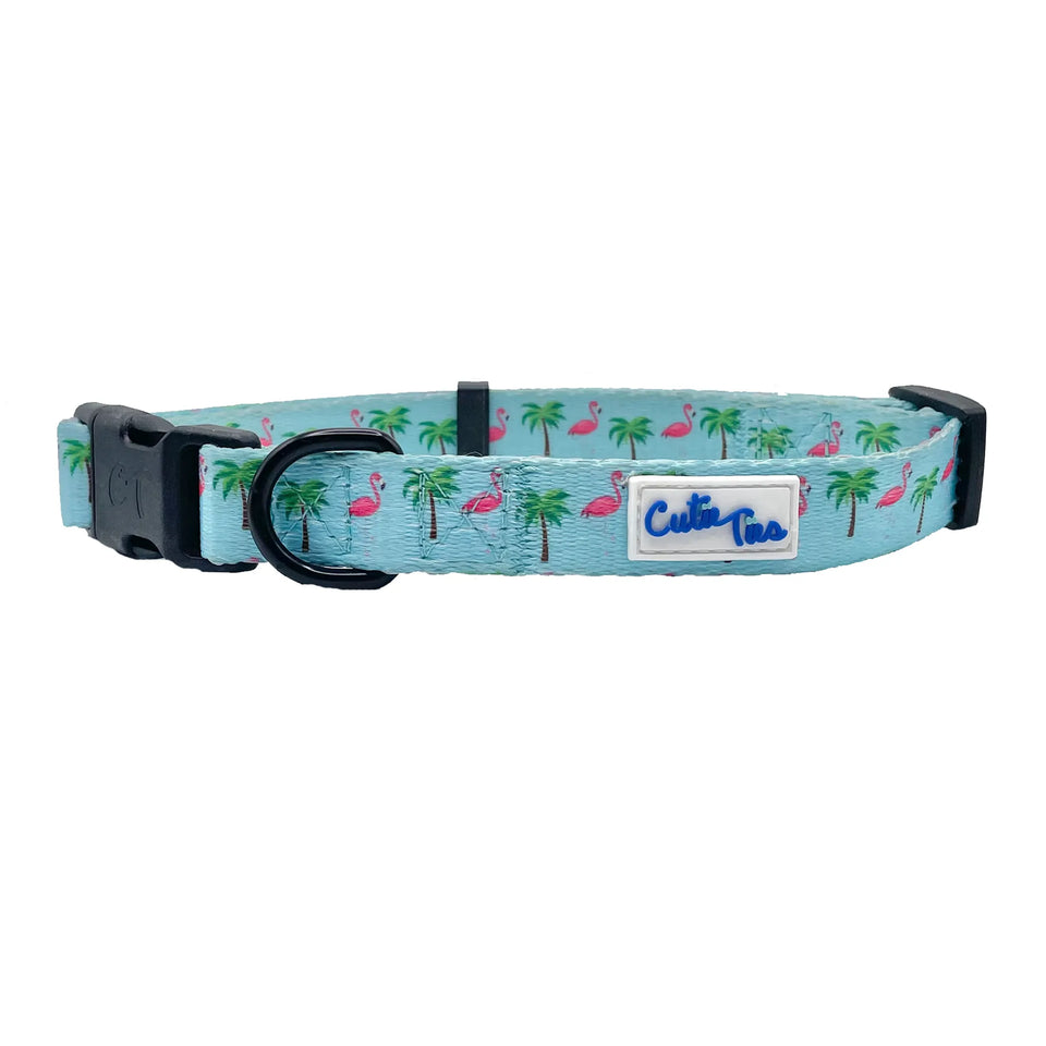 Cutie Ties Fun Design Dog Collar, Flamingo miami vice/MEDIUM, view 11