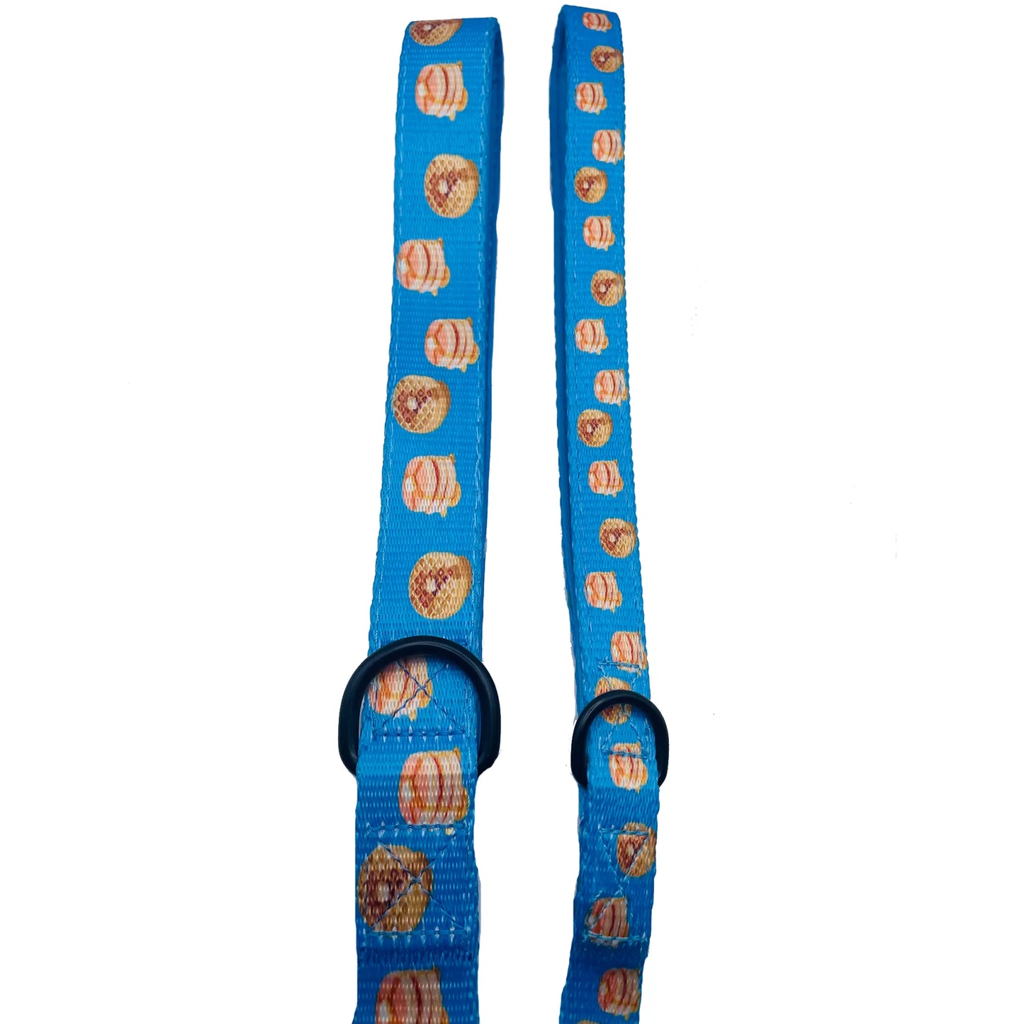 Cutie Ties Fun Design Dog Leash in blue with honey pot patterns, durable fabric for comfortable dog walks.