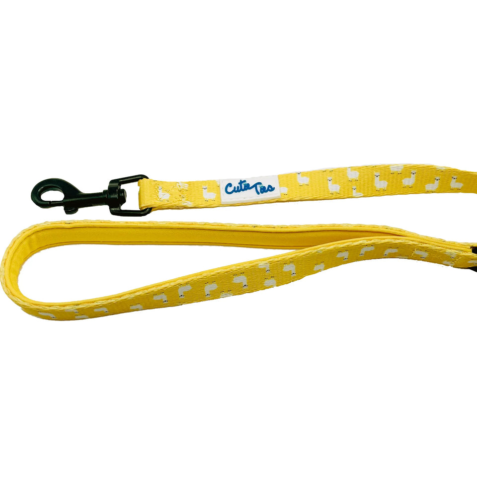 Cutie Ties Fun Design Dog Leash, Llama yellow/LARGE, view 10