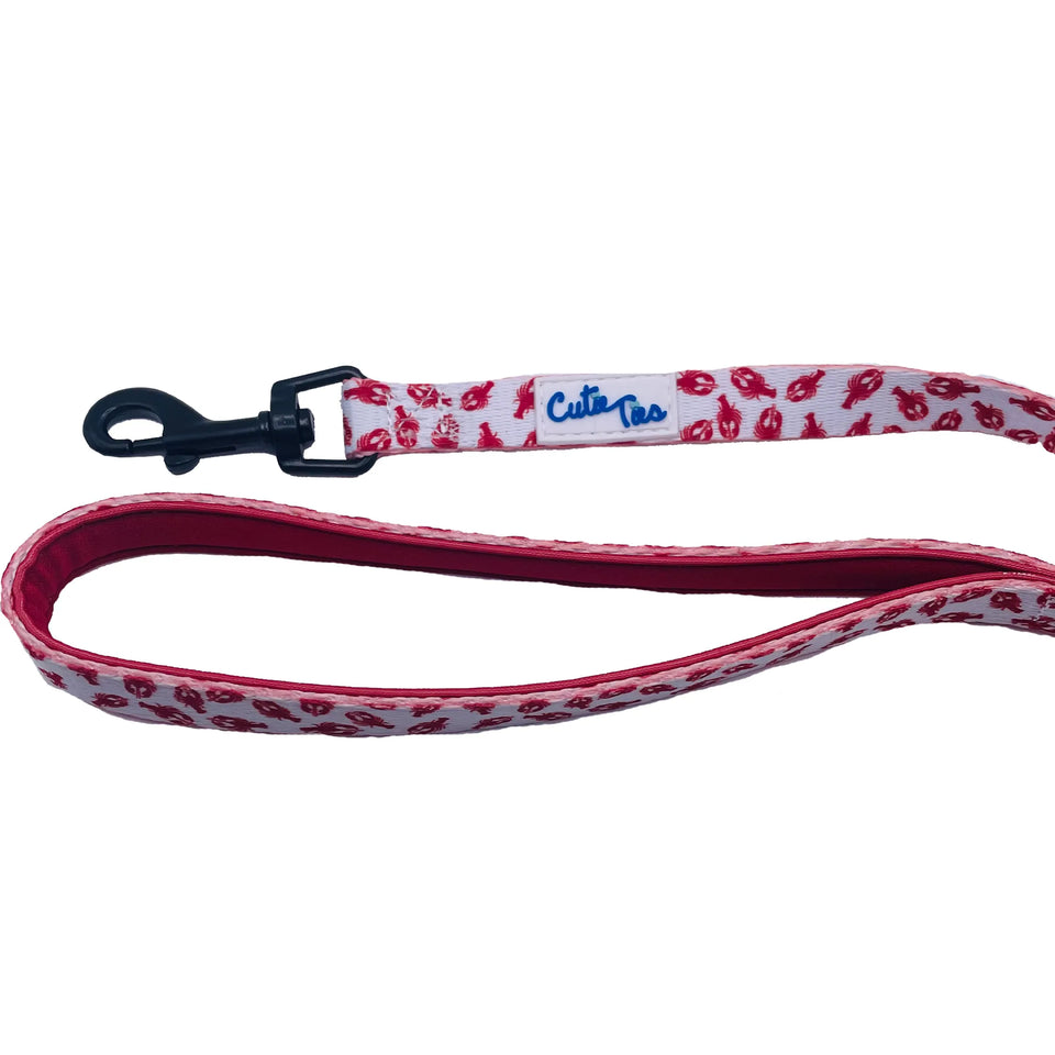 Cutie Ties Fun Design Dog Leash, Lobster white/LARGE, view 4