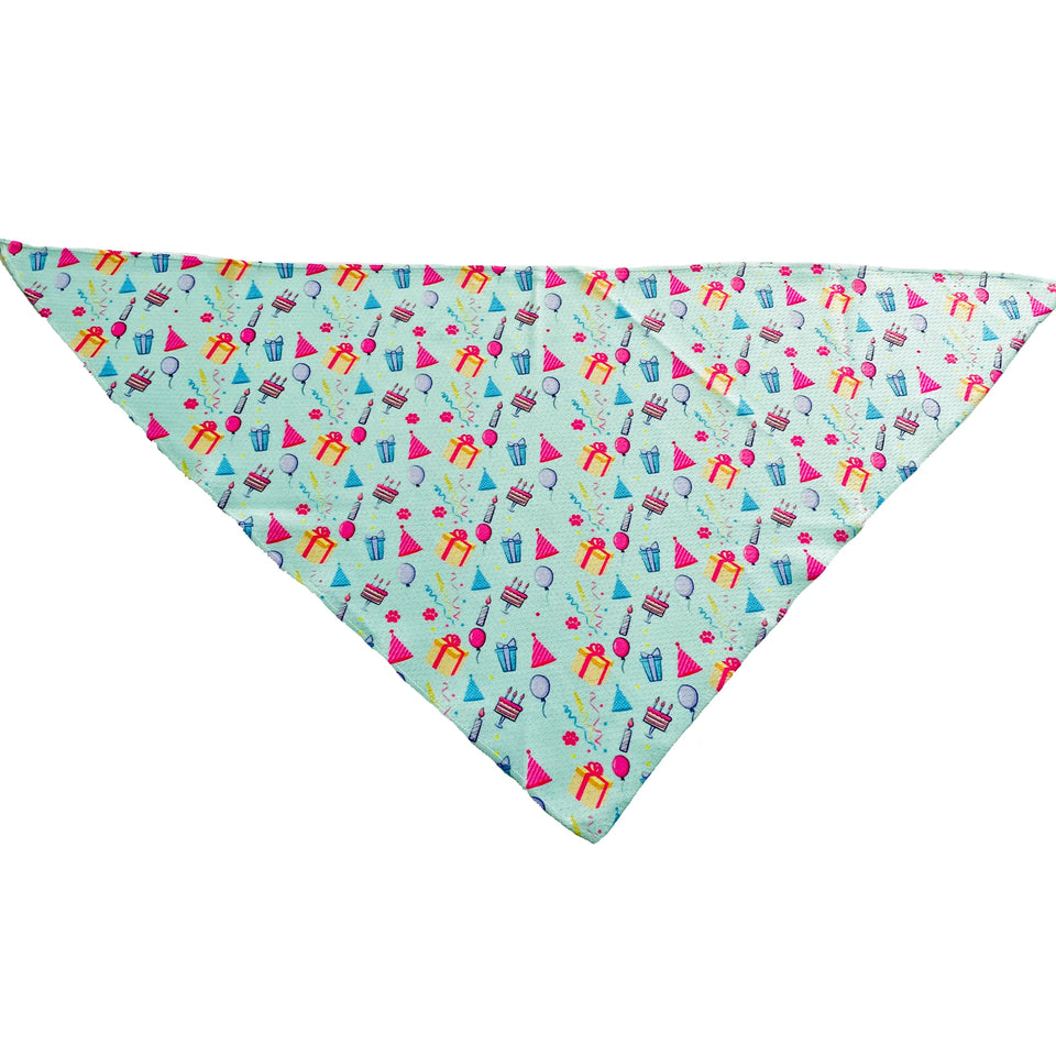 Cutie Ties Tie On Dog Bandana, Elephant love blue/SMALL, view 11