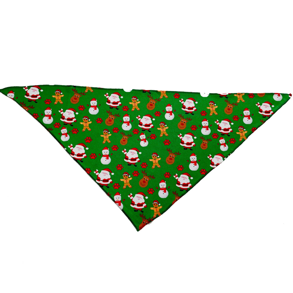 Cutie Ties Tie On Dog Bandana, Christmas festive green/LARGE, view 38