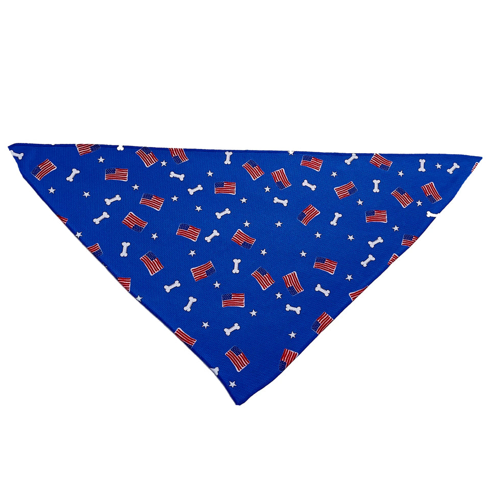 Cutie Ties Tie On Dog Bandana, Red/white/bones/LARGE, view 32