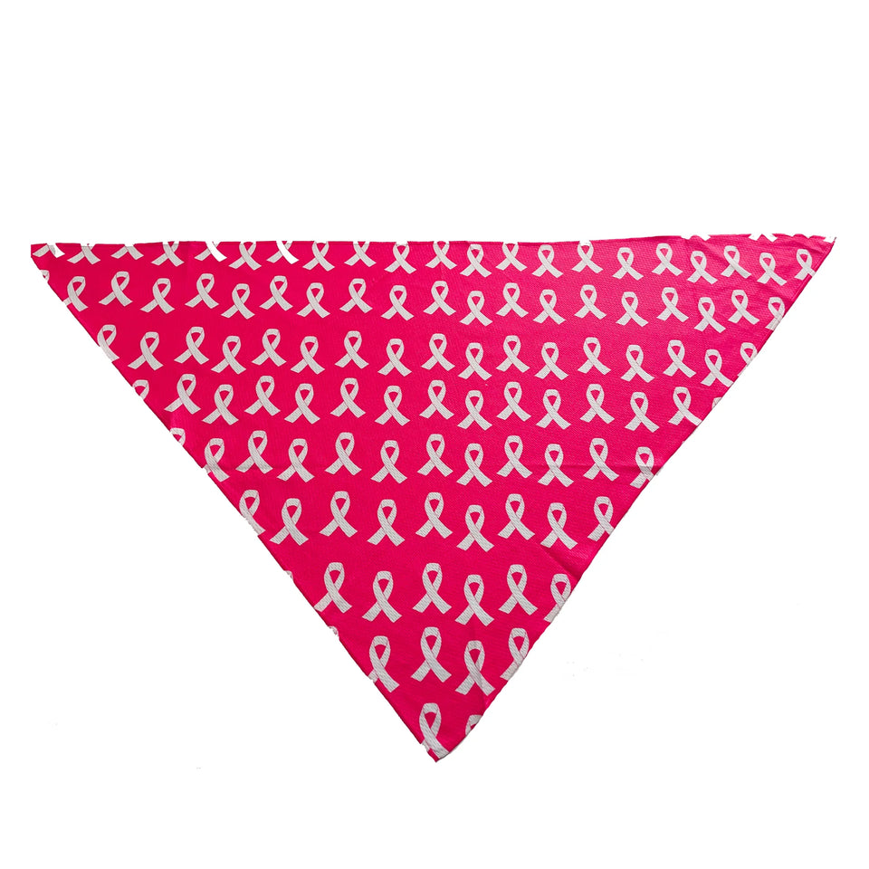 Cutie Ties Tie On Dog Bandana, Breast cancer awareness pink/LARGE, view 44