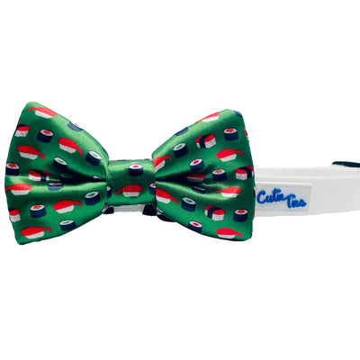 Cutie Ties Dog Bow Tie - 14 Fun Designs, Green/ONE SIZE