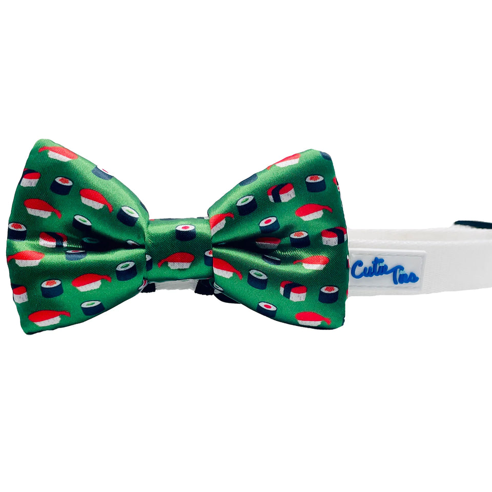 Cutie Ties Dog Bow Tie - 14 Fun Designs, Green/ONE SIZE
