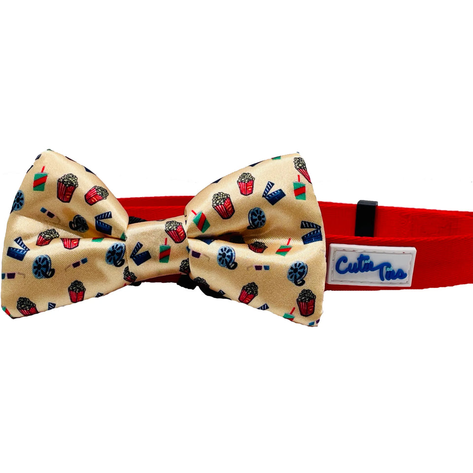 Cutie Ties Dog Bow Tie - Fun Patterned Designs, Lobster white/ONE SIZE, view 8