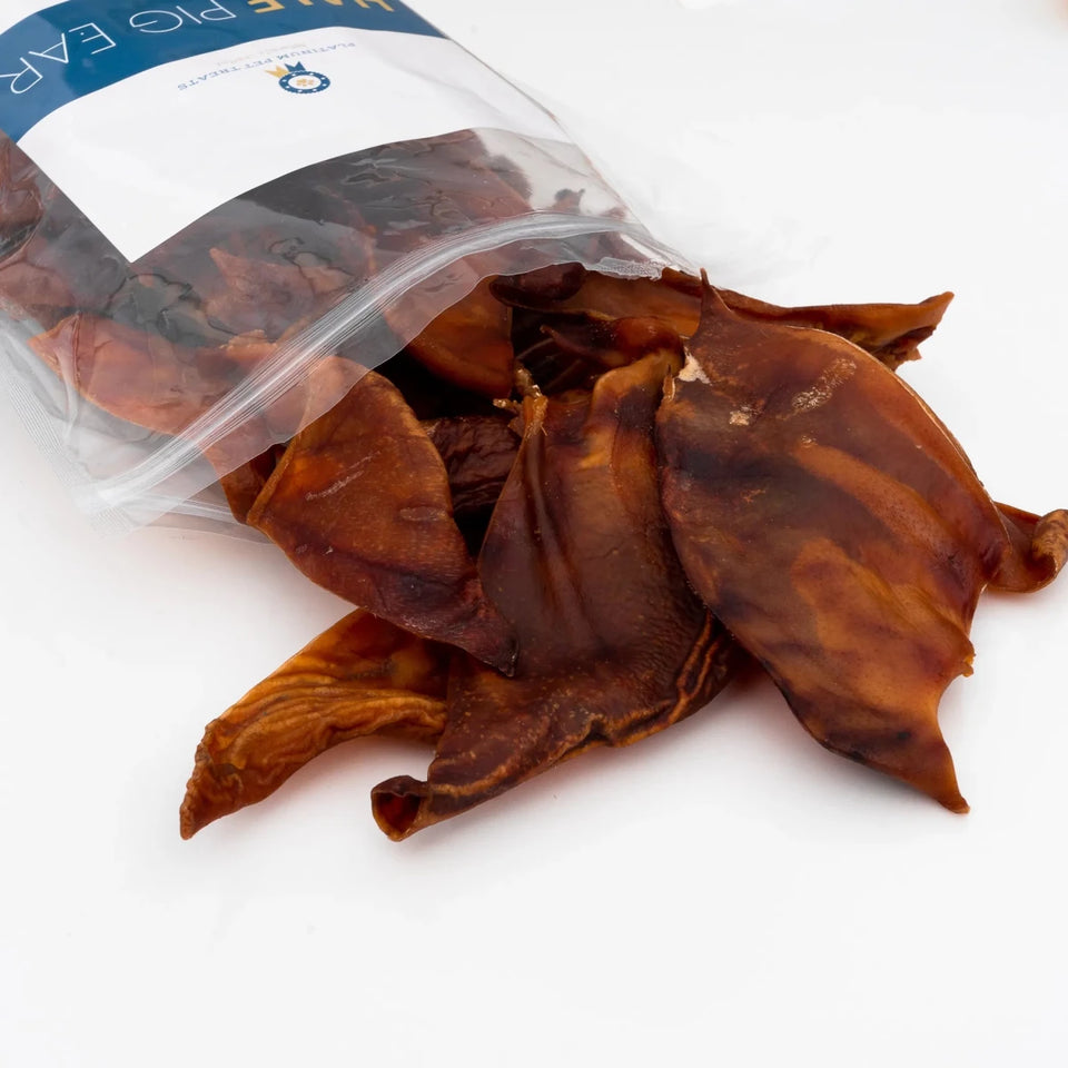Platinum Pet Dog Treats - Half Pig Ear (25 ct) - Pets Perfect