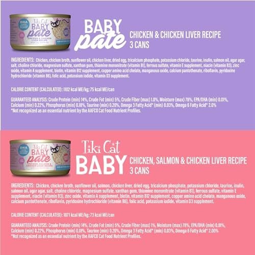 Tiki Pet Cat Pate Kitten 2.4oz. Variety Pack (Case of 12) - Pets Perfect