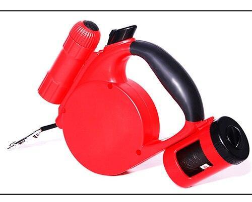 Nightwalk 4.5M Led Light And Waste Bag Dispenser Retractable Dog Leash - Pets Perfect