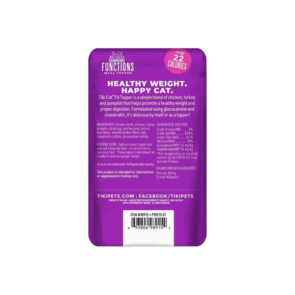 Tiki Cat Born Carnivore Fit Cat Food Topper - Chicken & Turkey, 1.5 oz, 12 ct