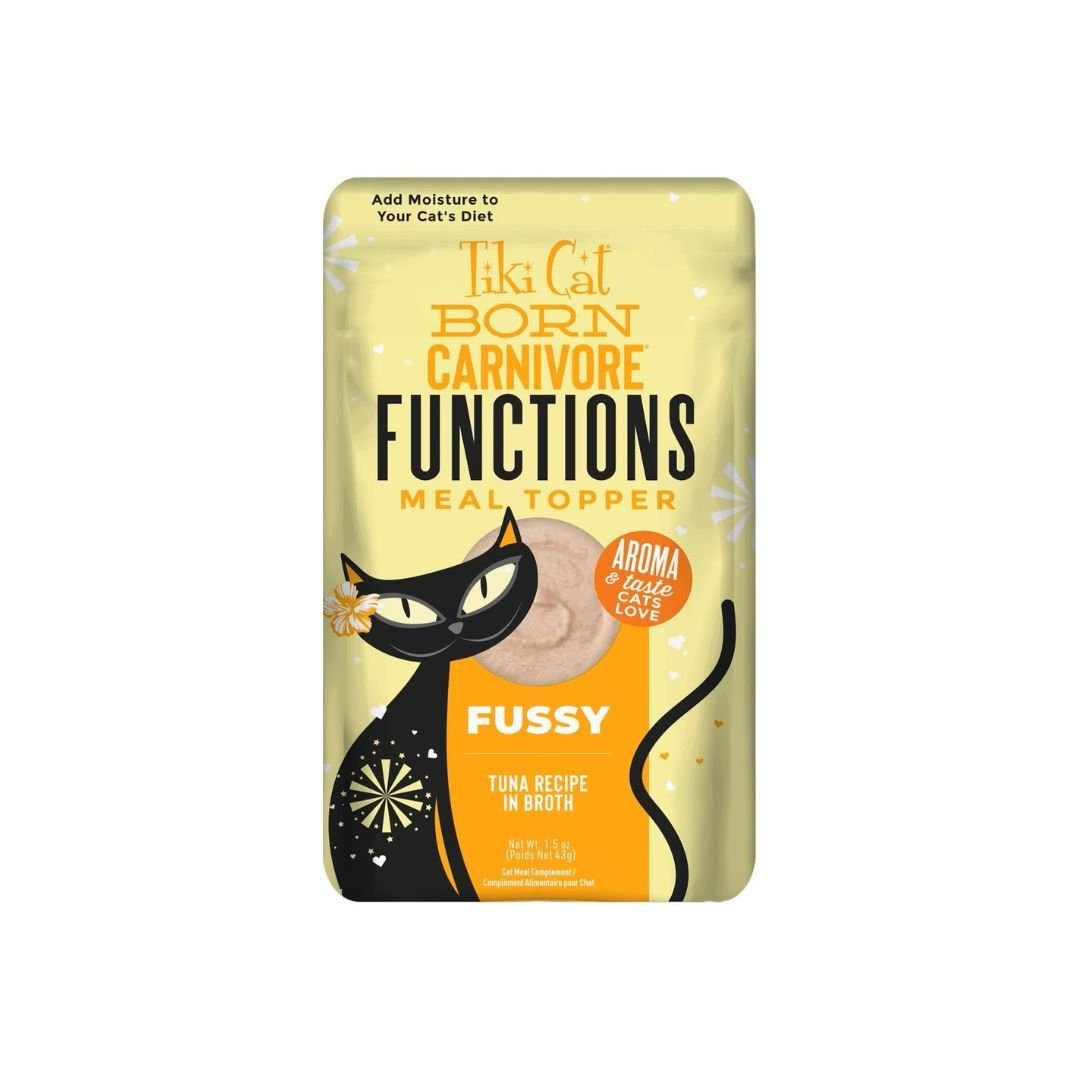 Tiki Pet Cat Born Carnivore Topper Fussy 1.5oz. (Case of 12) - Pets Perfect