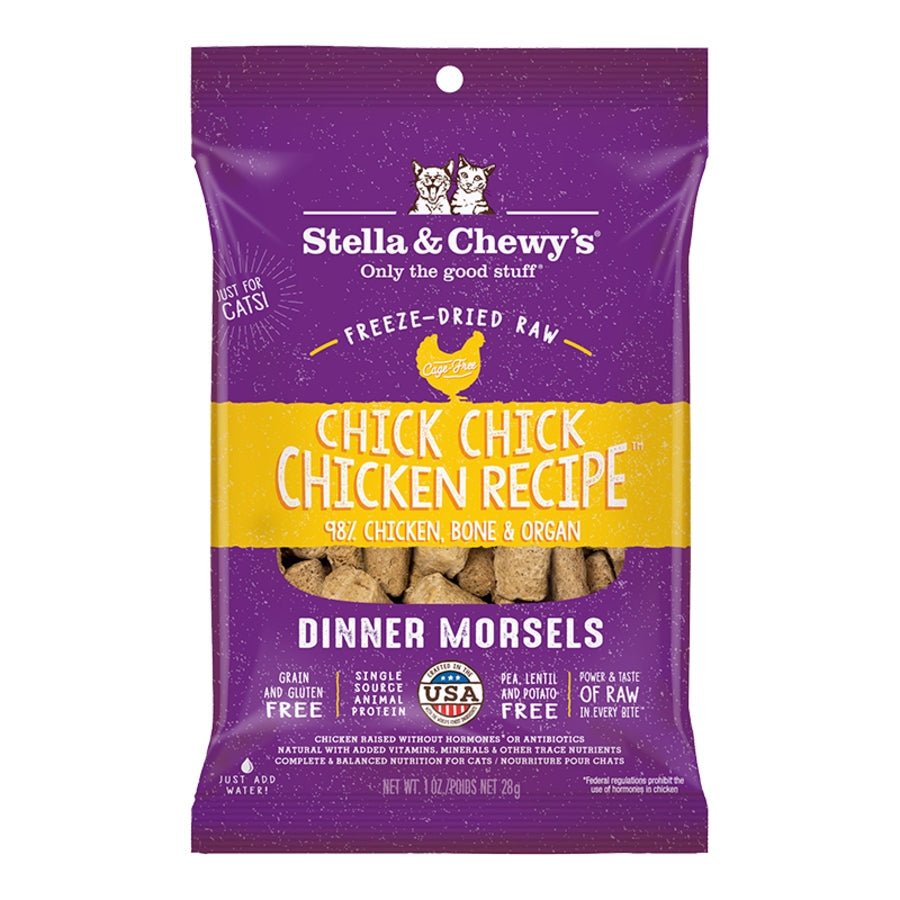 Stella & Chewys Cat Freeze - Dried Chick Chick Chicken Recipe Dinner Morsels 1.0oz. (Case of 8) - Pets Perfect