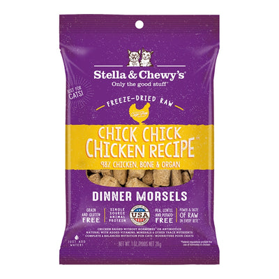 Stella & Chewy's Chick Chick Chicken Freeze-Dried Raw Cat Food, 1 oz each, Case of 8