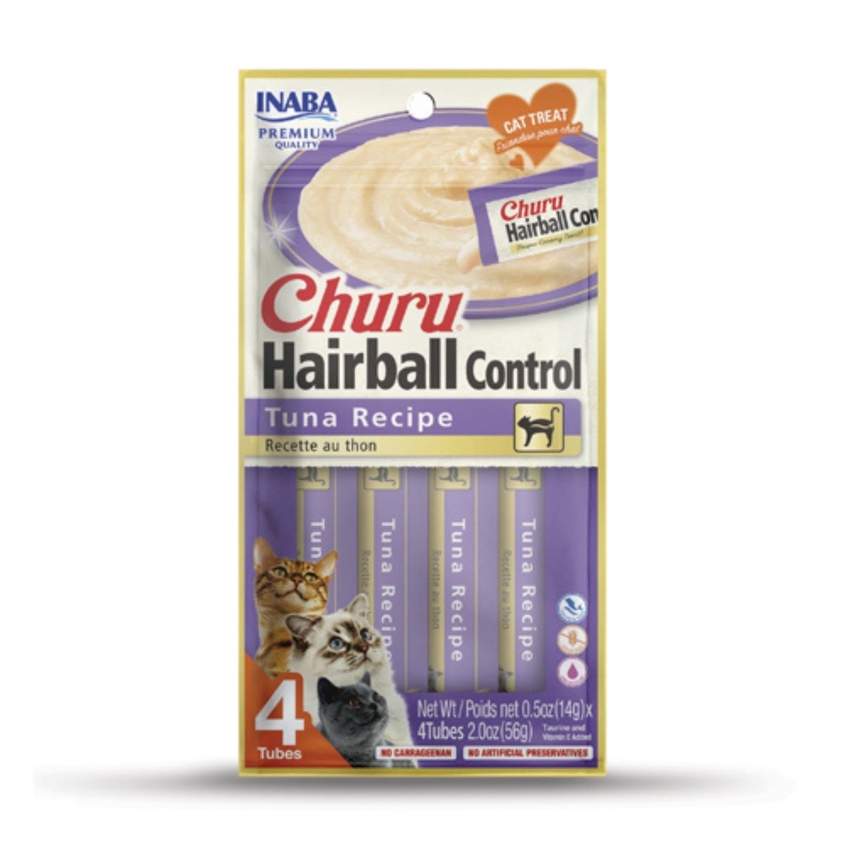 Inaba Churu Hairball Control 2oz. Tuna (4 - count) - Pets Perfect