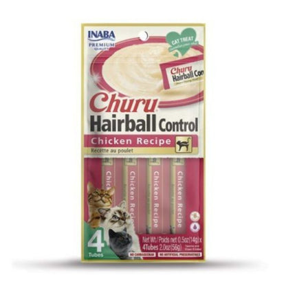 Inaba Churu Hairball Control 2oz. Chicken (4 - count) - Pets Perfect
