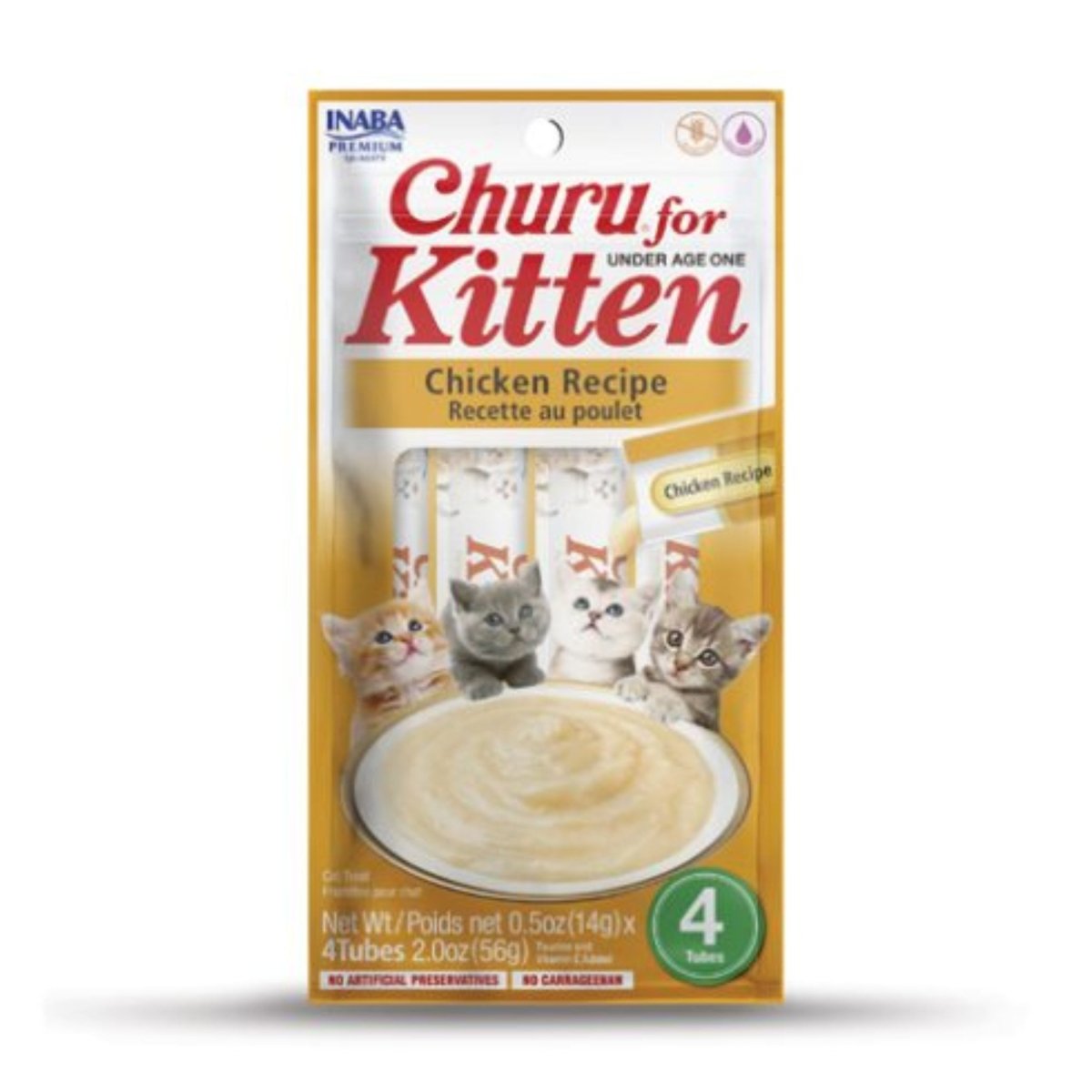 Inaba Churu Kitten Cat 2oz. Chicken (4 Count) - Pets Perfect