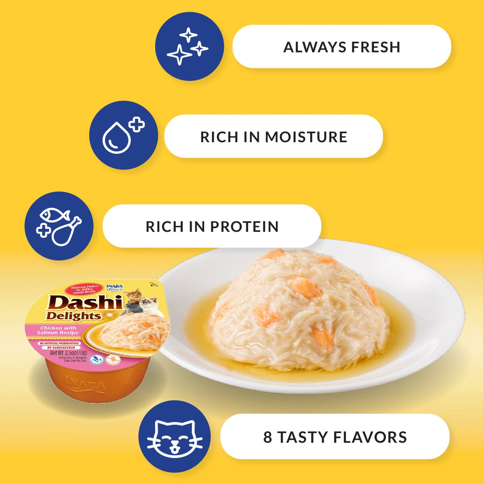 Inaba Dashi Delight 2.5oz. Chicken Cheese (6 count)