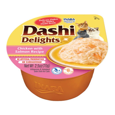 Inaba Dashi Delight Cat Food Topper, Chicken and Salmon, 2.5 oz (6 ct)