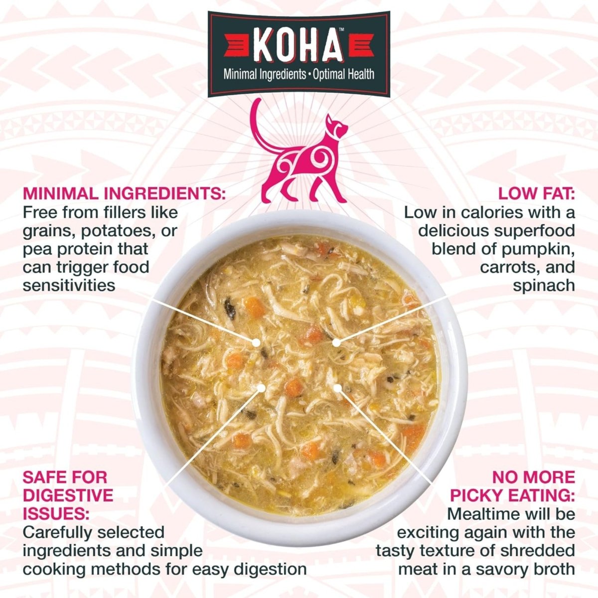 Koha Cat Grain Free Shredded 2.8oz. Variety Pack (Case of 24) - Pets Perfect