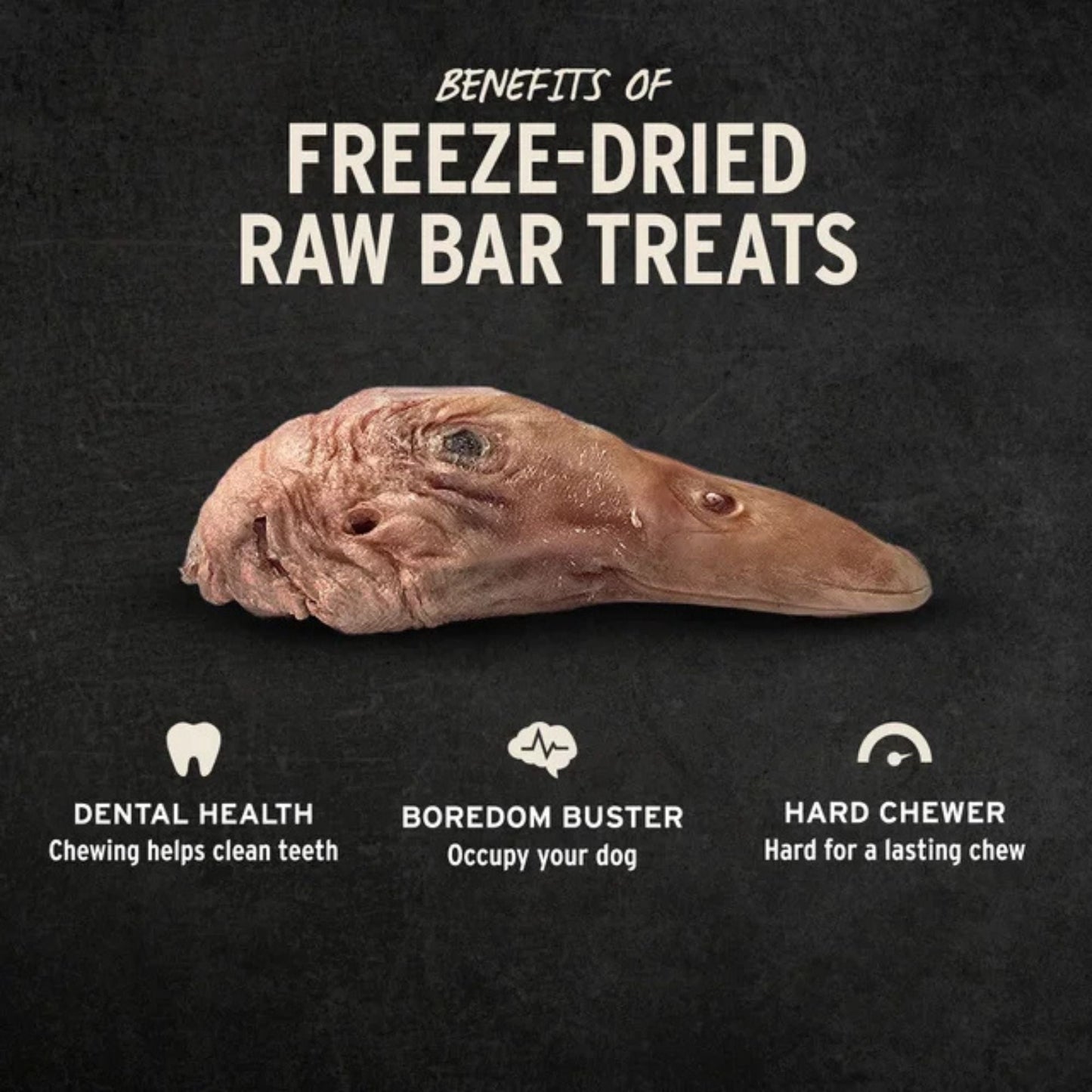Vital Essentials Dog Raw Bar FD Raw Duck Head Dog Treat 1 oz. - 38 ct, view 3