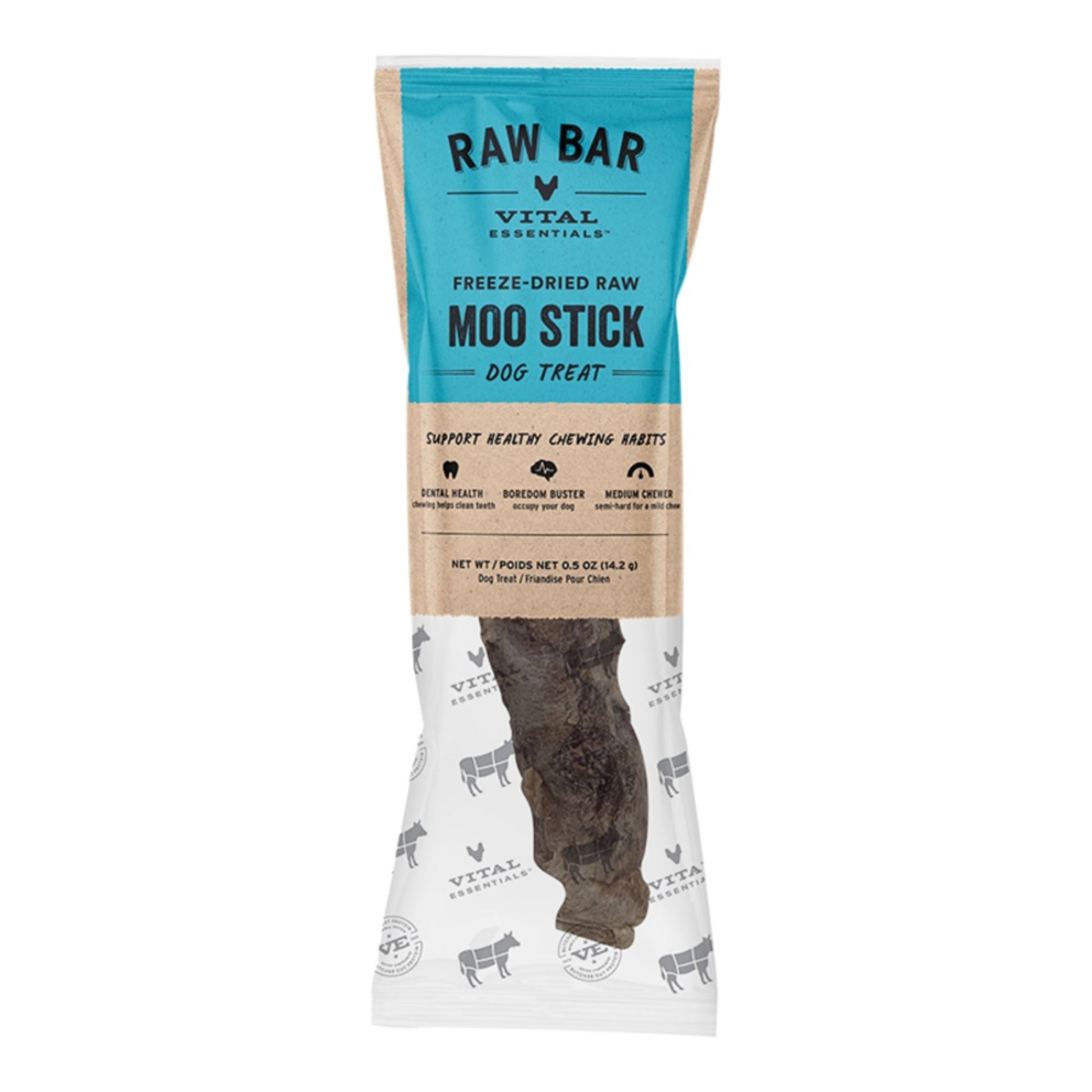 Vital Essentials Dog Raw Bar FD Raw Moo Stick Dog Treat 0.5 oz., 34 ct