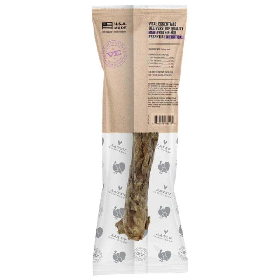 Vital Essentials Dog Raw Bar Freeze-Dried Raw Turkey Neck Treat 1.2oz. - (Case of 22)