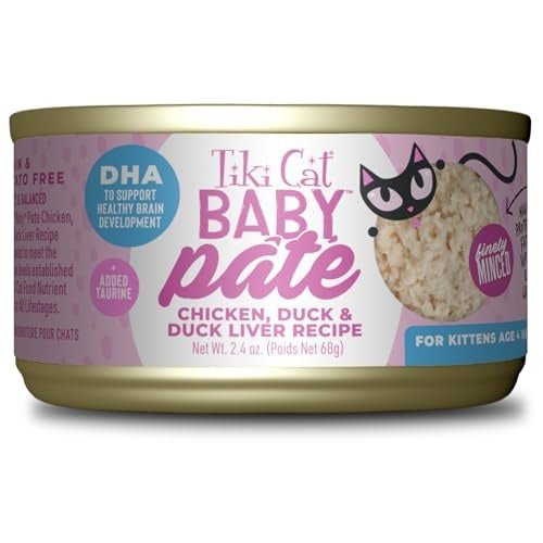 Tiki Pet Cat Pate Kitten Chicken Duck 2.4oz. (Case of 12) - Pets Perfect