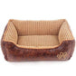 Luxury Suede Dog Bed Set With Free Bone, Blanket, And Summer Mat - Pets Perfect