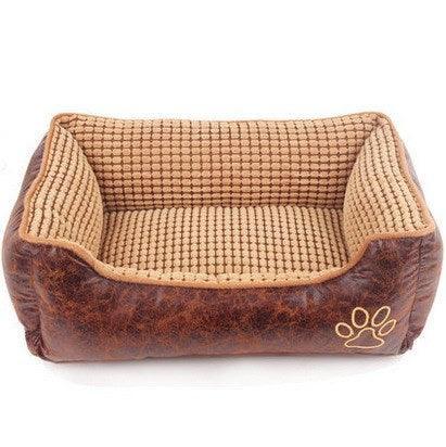 Luxury Suede Dog Bed Set With Free Bone, Blanket, And Summer Mat - Pets Perfect