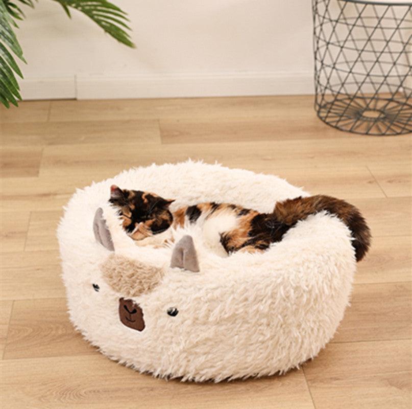 Luxury Alpaca Plush Pet Bed: The Ultimate Cozy Retreat For Cats And Dogs - Pets Perfect