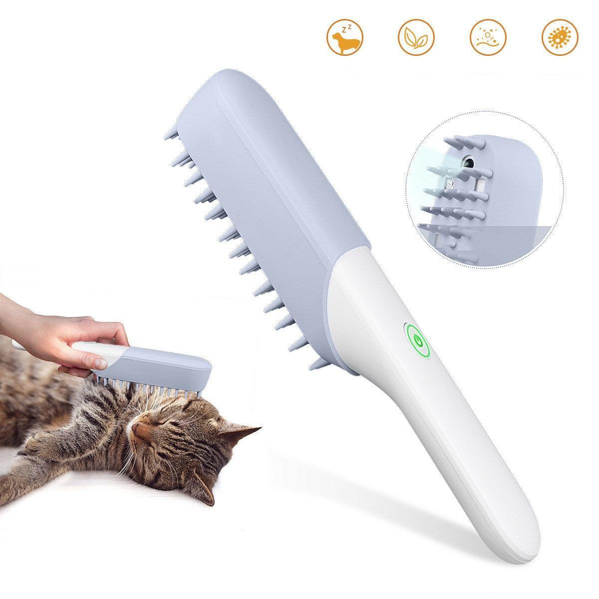 Silicone Massage Brush with Ozone Sterilization - Grooming & Cleaning Comb for Dogs
