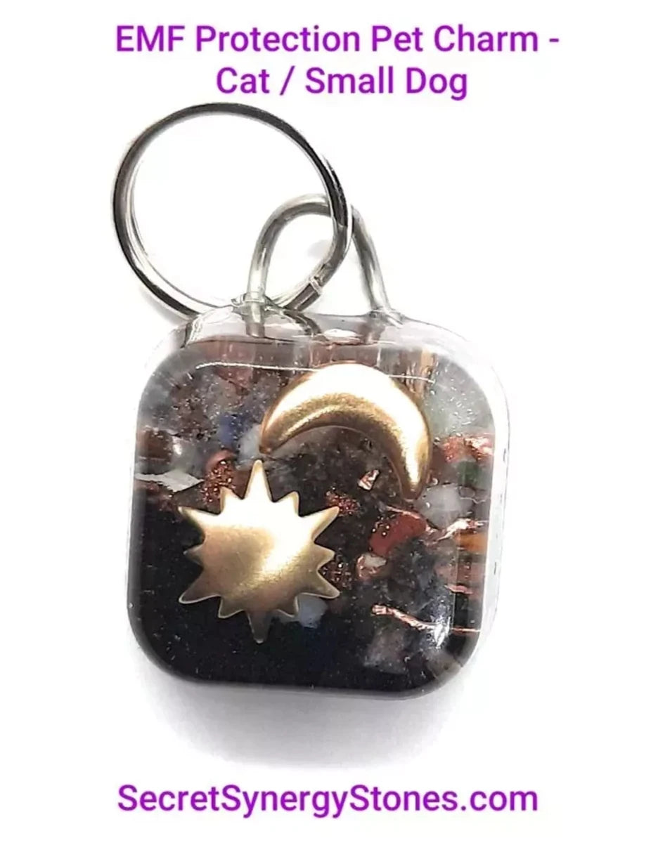 EMF 5 g protection Pet Charm Cat/Sml Dog with Split Ring - Pets Perfect