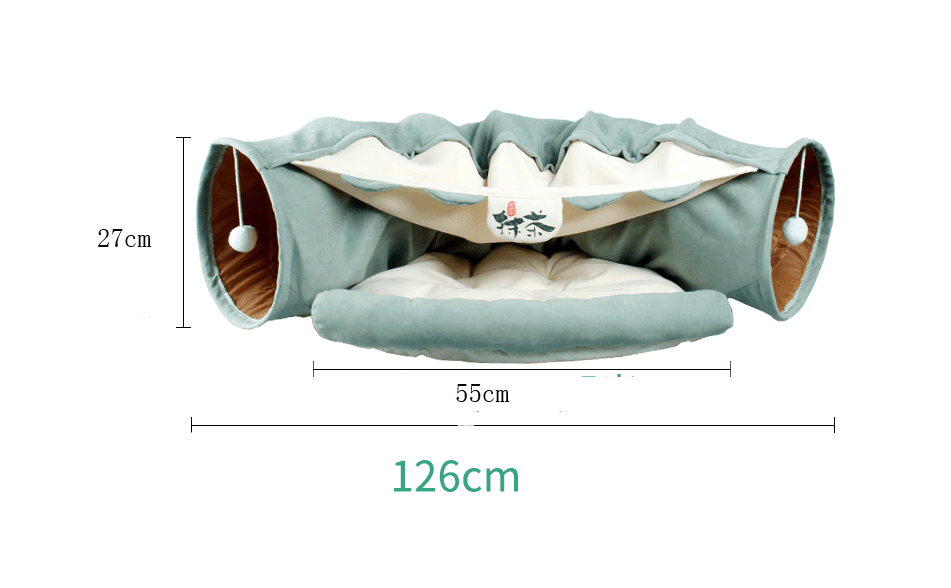 Feline Funhouse Interactive Cat Tunnel - Portable Play Toy For Cats, Rabbits, And Ferrets - Pets Perfect