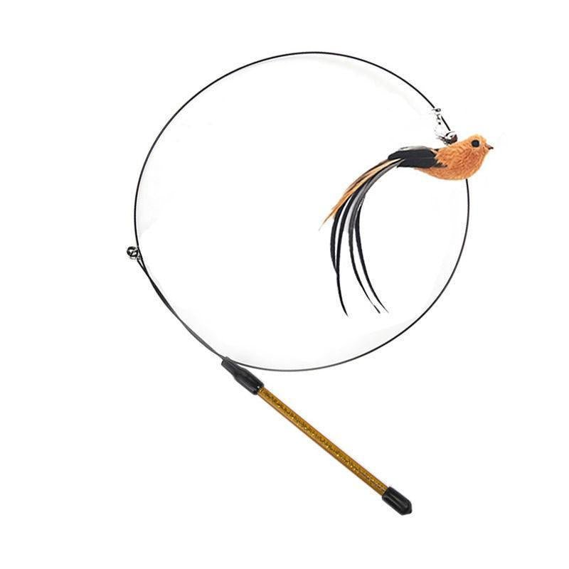 Interactive Feather Cat Teaser Stick - Endless Fun For Your Feline Friend - Pets Perfect