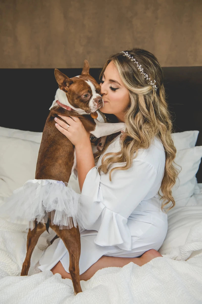 White Bridal Dog Tutu Skirt by Tutu Joli - Pets Perfect