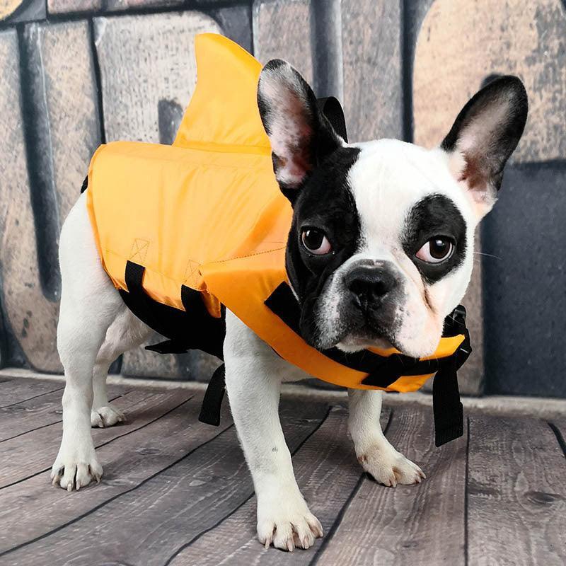 Shark Fin Dog Life Vest - Summer Safety Flotation Jacket for Dogs - Pets Perfect