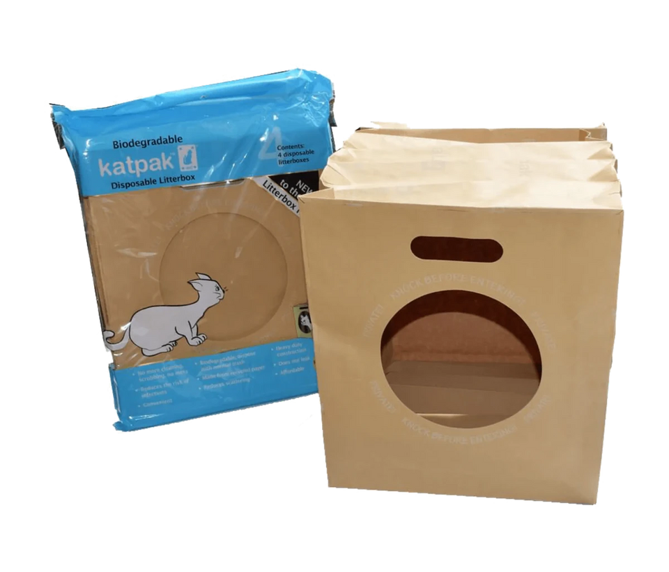 KatPak Biodegradable Litter Box - 4 ct - Pets Perfect