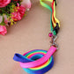 Rainbow Round Rope Dog Leash - Lightweight Nylon Leash for Small Dogs & Cats - Pets Perfect