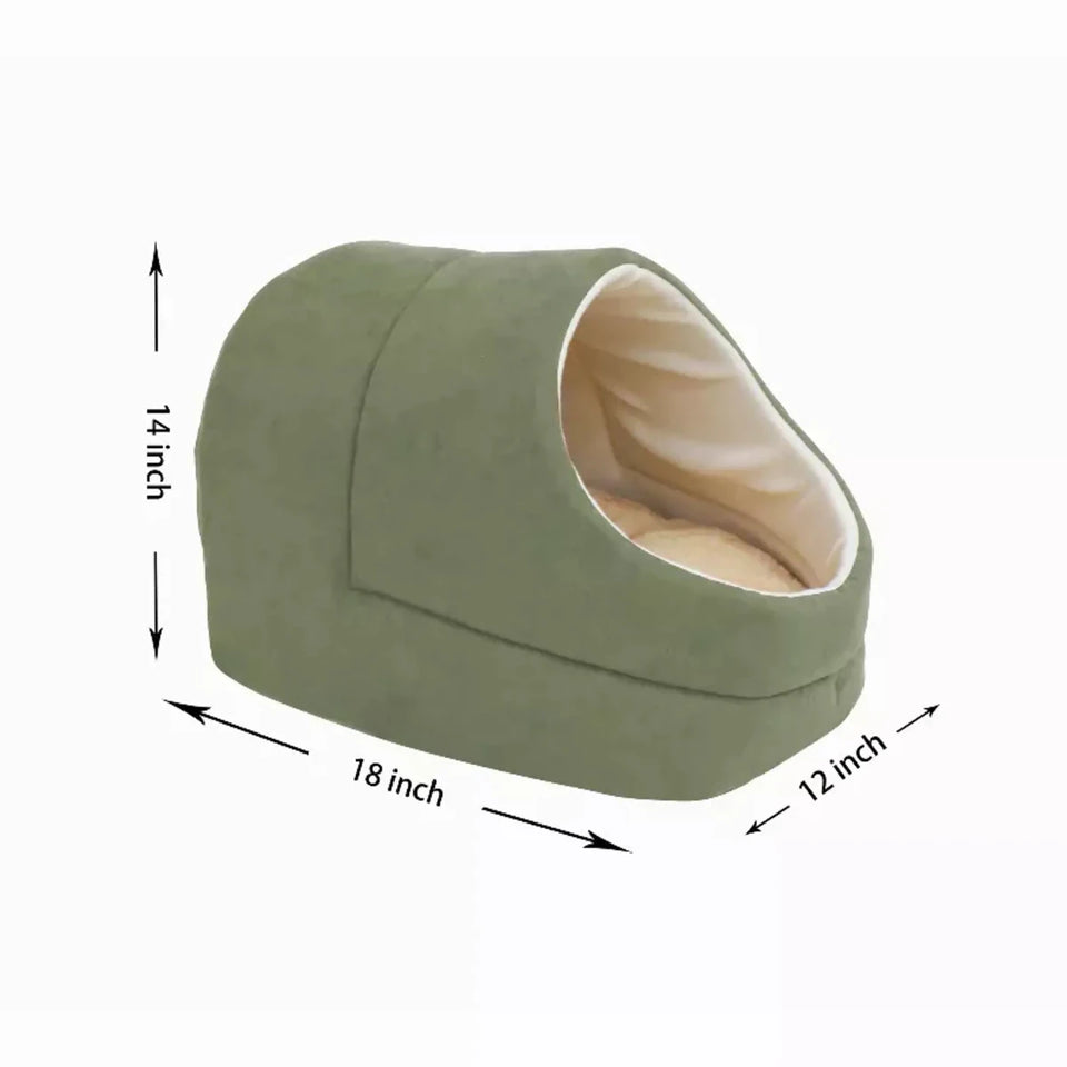 GOOPAWS Cat Cave for Cat and Warming Burrow Cat Bed, Pet Hideway Sleeping Cuddle Cave - Pets Perfect