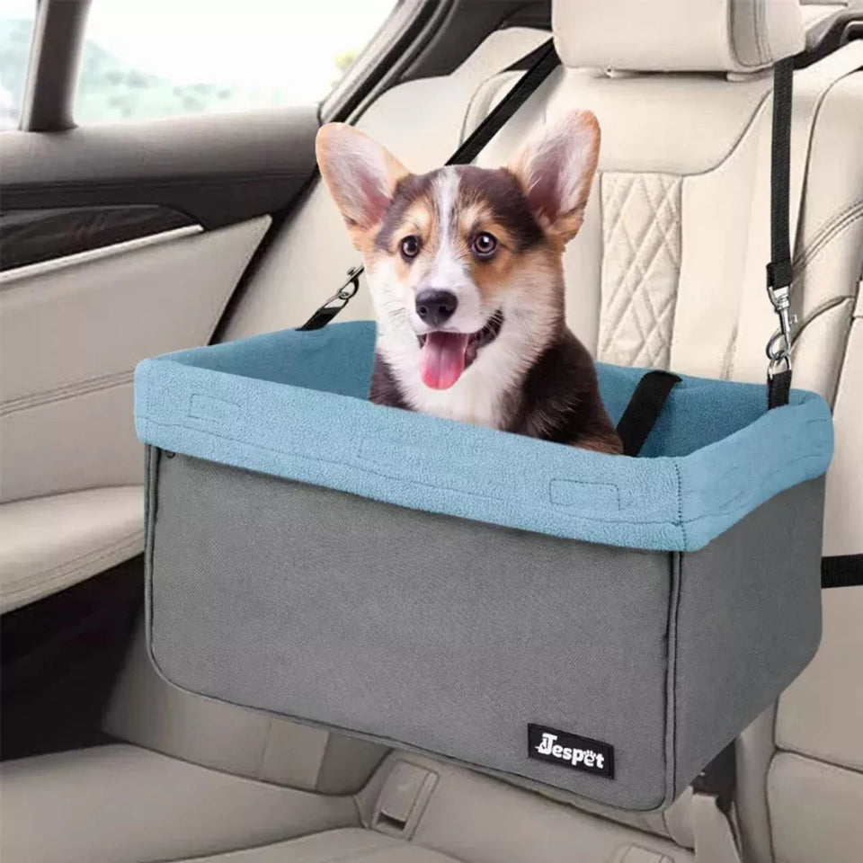 JESPET & GOOPAWS Dog Booster Seats for Cars, Portable Dog Car Seat Travel Carrier with Seat Belt for 24 lb Pets - Pets
