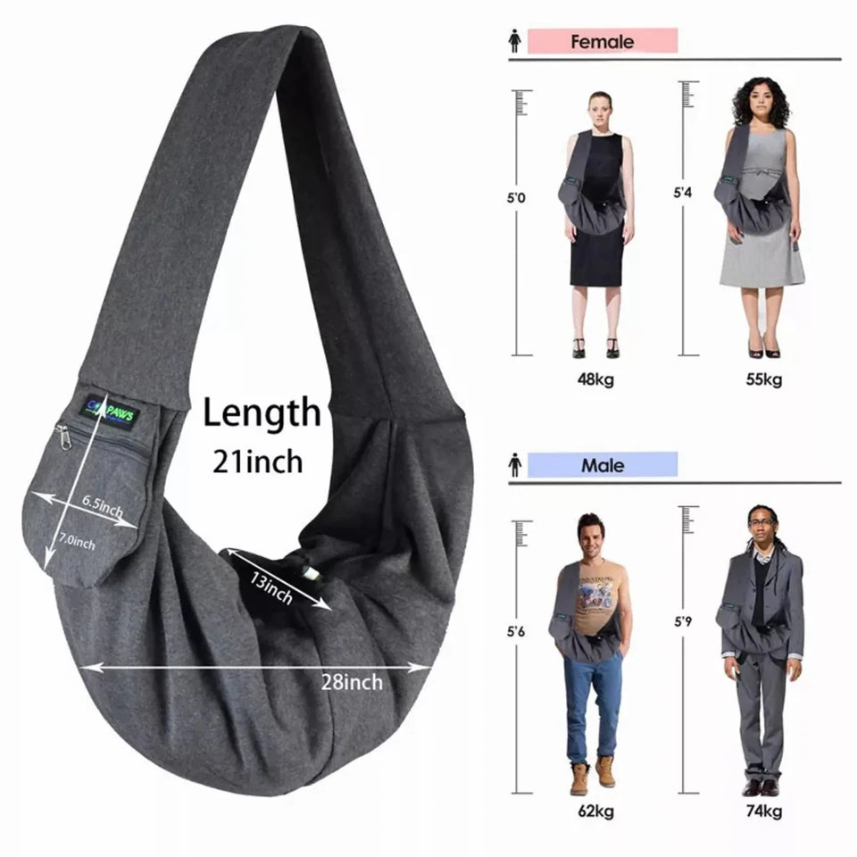 JESPET Comfy Pet Sling Carrier for Small Dogs & Cats - Pets Perfect