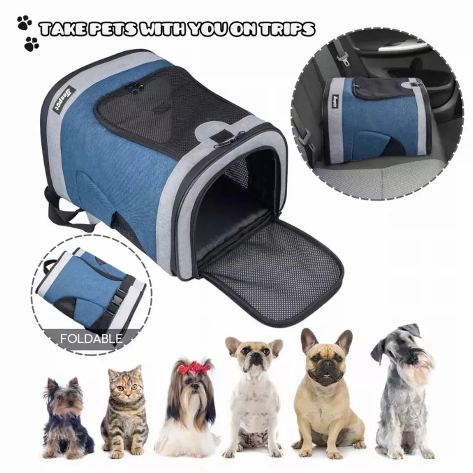 JESPET Pet Backpack Carrier for Small Dog, Puppy, Soft Carrier Backpack Ideal for Traveling, Hiking