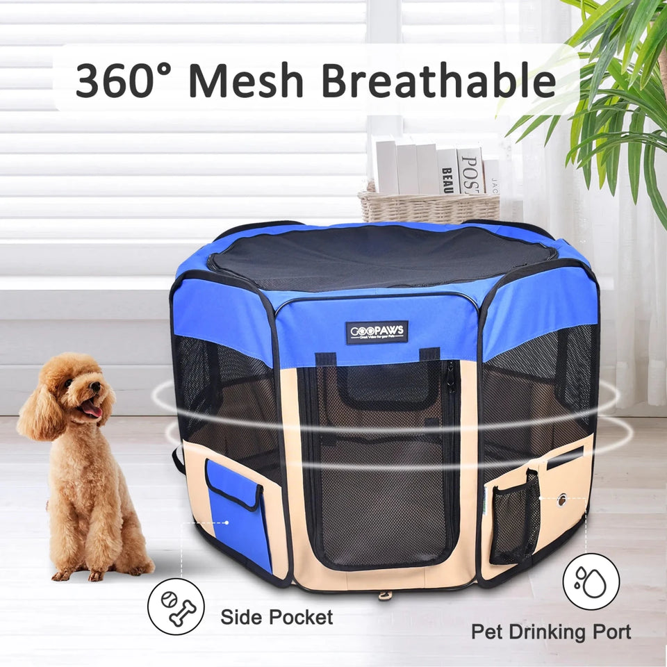 JESPET Pet Dog Playpens 36", 45" & 61" Portable Soft Dog Exercise Pen Kennel with Carry Bag for Puppy Cats Kittens Rabbits