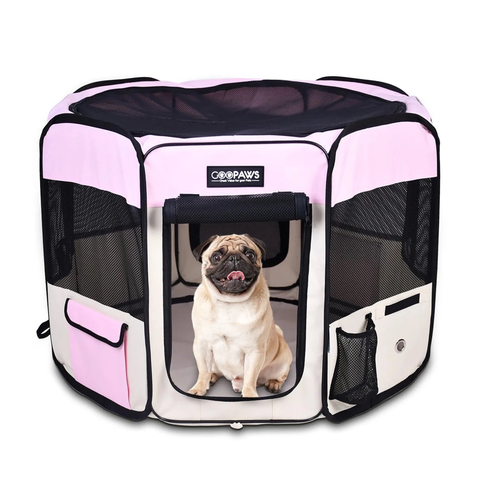 JESPET Pet Dog Playpens 36", 45" & 61" Portable Soft Dog Exercise Pen Kennel with Carry Bag for Puppy Cats Kittens Rabbits