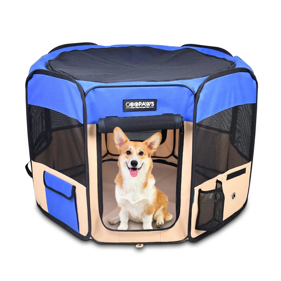 JESPET Pet Dog Playpens 36", 45" & 61" Portable Soft Dog Exercise Pen Kennel with Carry Bag for Puppy Cats Kittens Rabbits