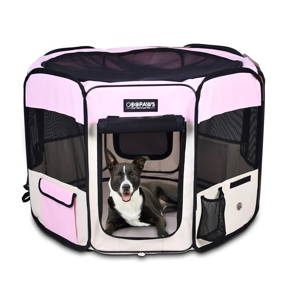 JESPET Pet Dog Playpens 36", 45" & 61" Portable Soft Dog Exercise Pen Kennel with Carry Bag for Puppy Cats Kittens Rabbits
