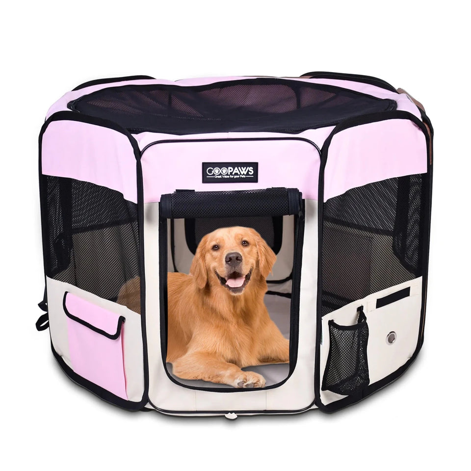 JESPET Pet Dog Playpens 36", 45" & 61" Portable Soft Dog Exercise Pen Kennel with Carry Bag for Puppy Cats Kittens Rabbits