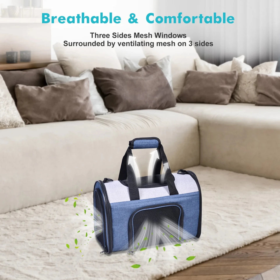 JESPET Soft-Sided Collapsible Pet Carrier for Dogs & Cats - Pets Perfect