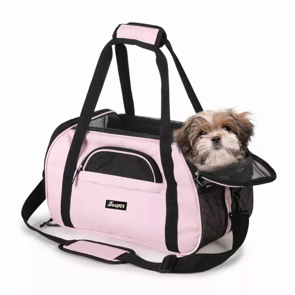 JESPET Soft-Sided Collapsible Pet Carrier for Dogs & Cats - Pets Perfect